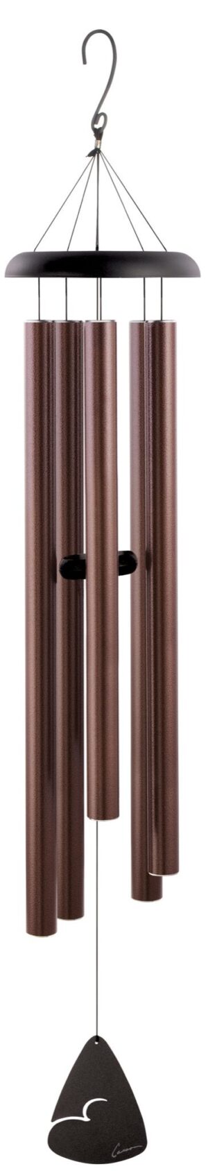 Carson Wind Chimes-pewter fleck-midnight blue fleck-forest green fleck-bronze fleck-black fleck-length-55”-powder coated aluminum-5 tubes-audio clip online