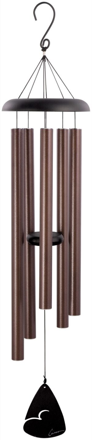 Carson Wind Chimes-pewter fleck-midnight blue fleck-forest green fleck-bronze fleck-black fleck-length-44”-powder coated aluminum-5 tubes-audio clip online