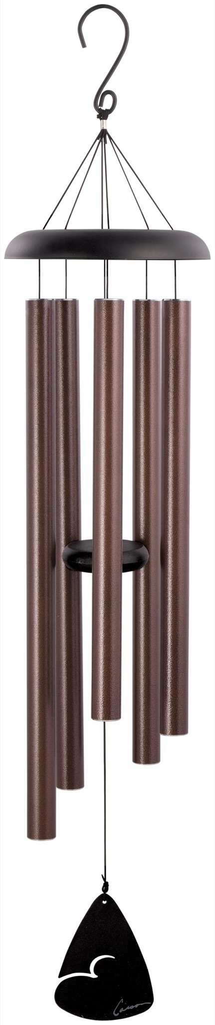 Carson Wind Chimes-pewter fleck-midnight blue fleck-forest green fleck-bronze fleck-black fleck-length-44”-powder coated aluminum-5 tubes-audio clip online