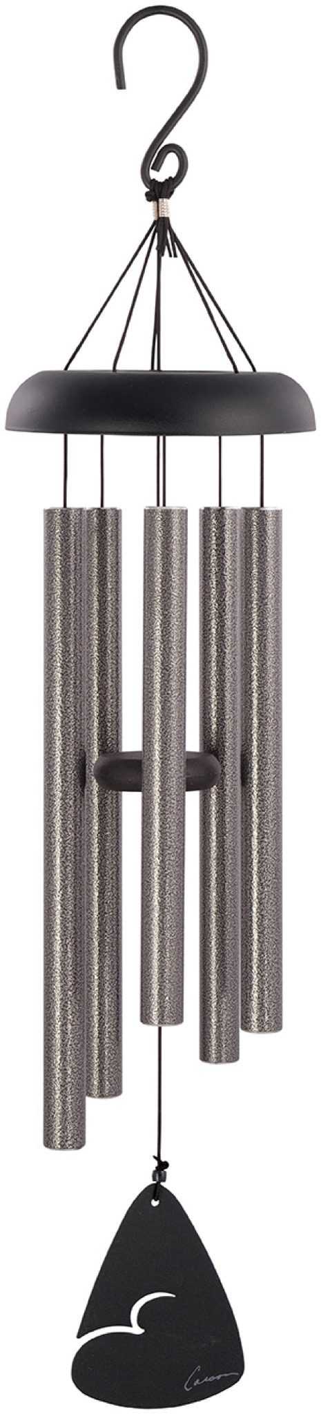 Carson Wind Chimes-pewter fleck-midnight blue fleck-forest green fleck-bronze fleck-black fleck-length-30”-powder coated aluminum-5 tubes-audio clip online