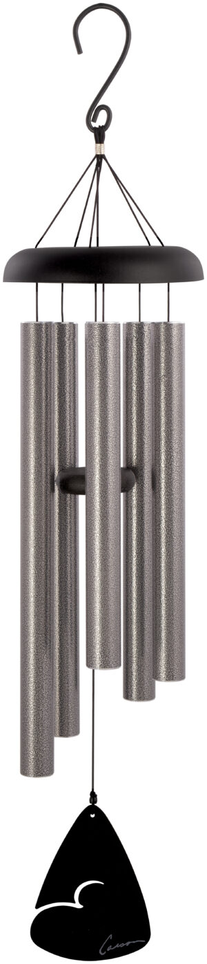 Carson Wind Chimes-pewter fleck-midnight blue fleck-forest green fleck-bronze fleck-black fleck-length-36”-powder coated aluminum-5 tubes-audio clip online
