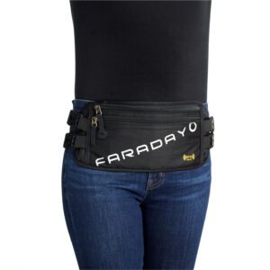 Faraday Shield RF blocking- waist pack money belt -Faraday Defense – Black-while letter logo