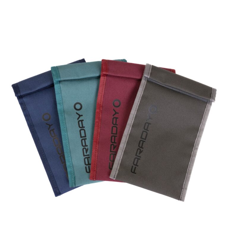 Faraday Shield-PhoneX3 -RF blocking Phone Bags – Charcoal-Navy-Maroon-Teal- 4.5" x 8"- Water Resistant canvas
