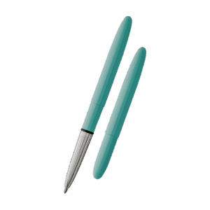 Fisher Space Pen-Traditional Bullet Model-Turquoise color-Brass Base Material-Powder Coated Finish-Open 5.35″; Closed 3.77″