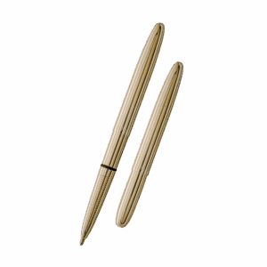 Fisher Space Pen-Traditional Bullet Model-Gold color-Brass Base Material- Titanium Nitride Plated-Open 5.35″; Closed 3.77″