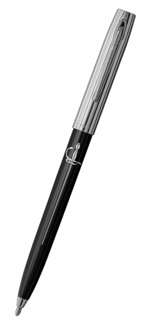 Fisher Space Pen-CapOMatic Plastic Model- Black with Chrome Cap and Sword- Plastic Base Material-Plastic Finish-Open 5.27″; Closed 5.13″