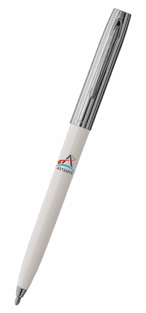 Fisher Space Pen-CapOMatic Plastic Artemis Model- White with Chrome Cap-Plastic Base Material-Plastic Finish-Open 5.27″; Closed 5.13″