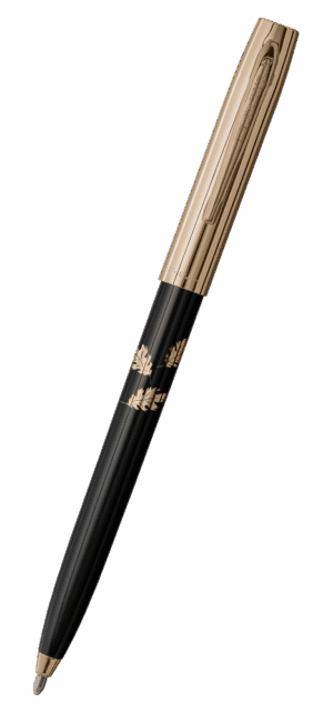 Fisher Space Pen-CapOMatic Plastic Gold Fall Leaves Model- Black with Gold Cap-Plastic Base Material-Plastic Finish-Open 5.27″; Closed 5.13″