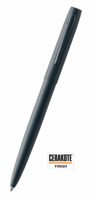 Fisher Space Pen-CapOMatic Cerakote Model- Navy Blue color- Brass Base Material-Cerakote Finish-Open 5.27″; Closed 5.13″