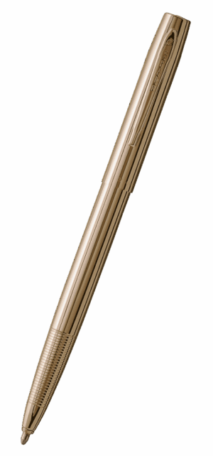 Fisher Space Pen-CapOMatic Lacquered Brass Model-Gold color- Brass Base Material-Lacquered Brass Finish-Open 5.27″; Closed 5.13″