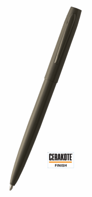 Fisher Space Pen-CapOMatic Cerakote Model- O.D. Green color- Brass Base Material-Cerakote Finish-Open 5.27″; Closed 5.13″