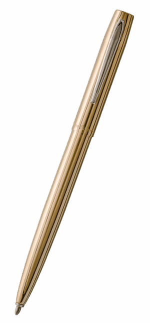 Fisher Space Pen-CapOMatic Antimicrobial Raw Brass Model-Brass color- Brass Base Material-Polished Raw Brass Finish-Open 5.27″; Closed 5.13″