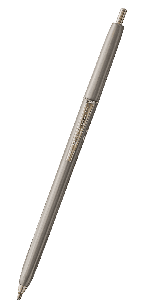Fisher Space Pen-Pressurized Bold Point Pen–non-refillable-Special Silver Ink Color for writing on rubber, leather, and other hobby/art surfaces-Plastic material and finish-“6.04”