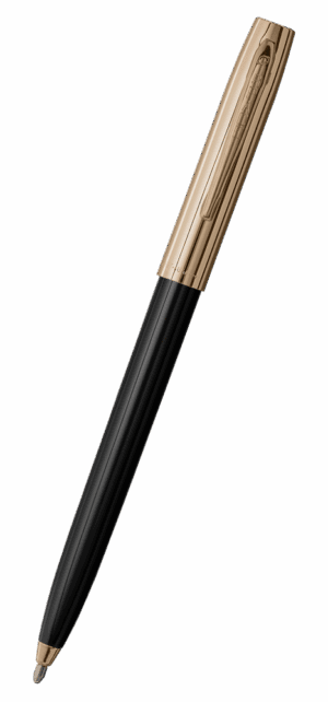 Fisher Space Pen-CapOMatic Plastic Model- Black with Gold Cap color- Plastic Base Material-Plastic Finish-Open 5.27″; Closed 5.13″
