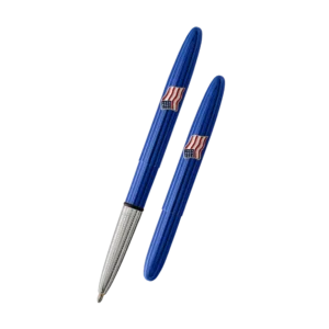 Fisher Space Pen-Bullet American Flag Model-Blue color-Brass Base Material- Translucent finish-5.35″; Closed 3.77″