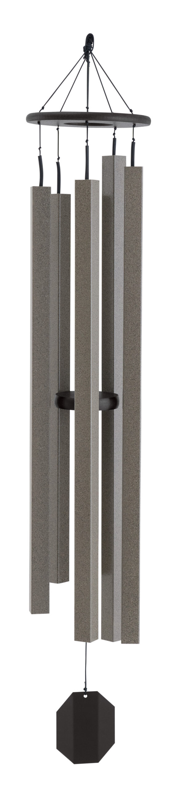 Lambright Wind Chimes-Musical Zenith-mocha -powder coated aluminum-5 to 6 tubes- sail engraving- audio clip online