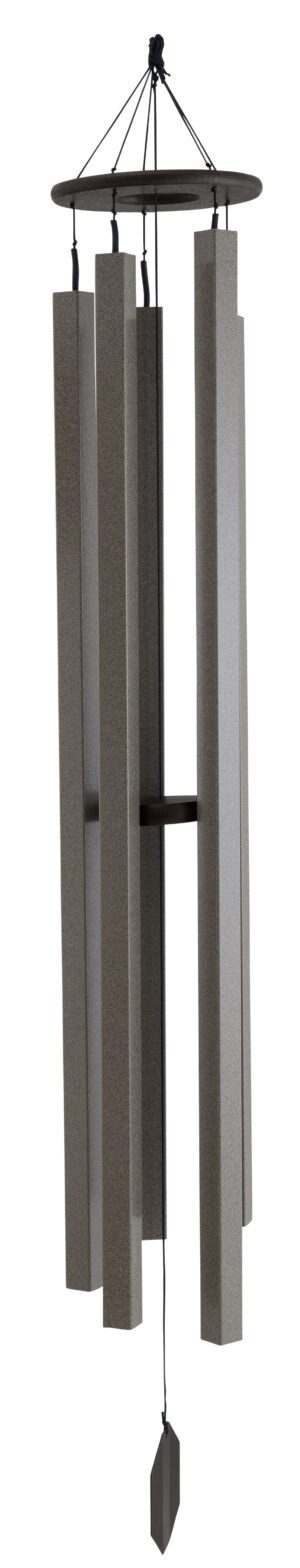 Lambright Wind Chimes-Musical Zenith-mocha -powder coated aluminum-5 to 6 tubes- sail engraving- audio clip online