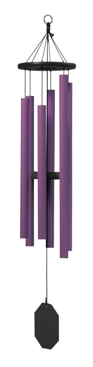 Lambright Wind Chimes-Enchanting Flower-Mayo Purple -powder coated aluminum-5 to 6 tubes- sail engraving- audio clip online