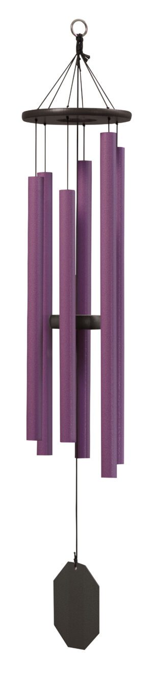 Lambright Wind Chimes-Enchanting Flower-Mayo Purple -powder coated aluminum-5 to 6 tubes- sail engraving- audio clip online
