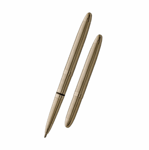 Fisher Space Pen-Traditional Bullet Model-Gold color-Brass Base Material-Lacquered brass finish-Open 5.35″; Closed 3.77