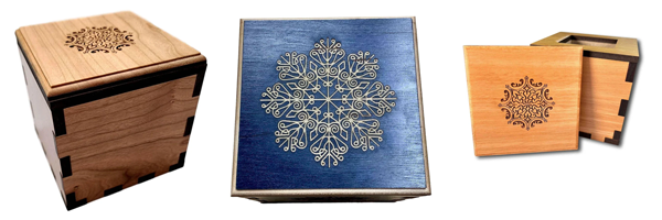 secret stash puzzle box-creative crafthouse-natural wood and blue colors-wood