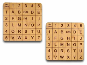 tap-code-cipher-creative crafthouse-natural wood color-wood
